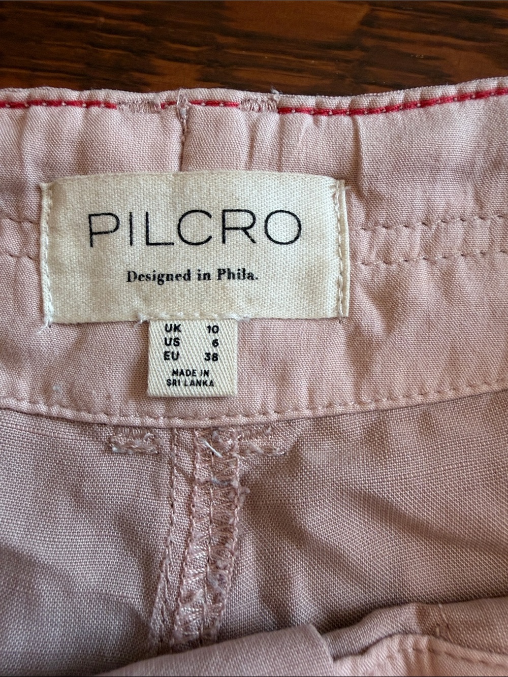 Pilcro Wide-Leg Cargo Pants in Dusty Rose size 6 - Picture 3 of 8